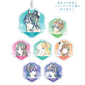 Rascal Does Not Dream of Bunny Girl Senpai Trading Ani-Art Acrylic Key Ring (Set of 7) (Anime Toy)