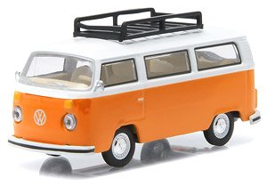 1974 VW タイプ2 バス w/ルーフラック (オレンジ) (ミニカー)