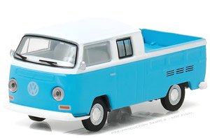 1968 VW タイプ2 ダブルキャブ ピックアップ (ブルー) (ミニカー)