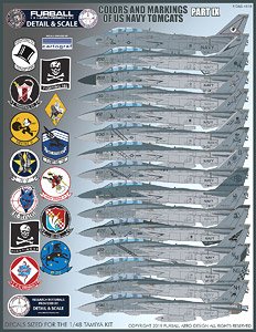 アメリカ海軍 F-14トムキャット カラー&マーキング パート9 `ロービジ・CAG` (デカール)
