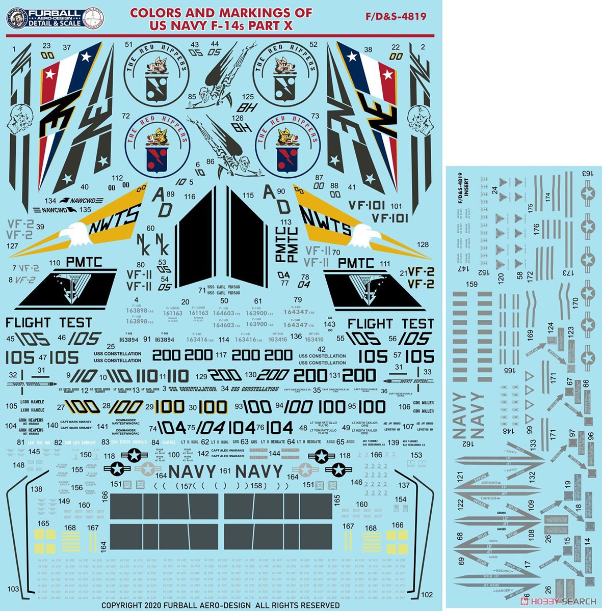 アメリカ海軍 F-14トムキャット カラー&マーキング パート10 `F-14D` (デカール) 商品画像1