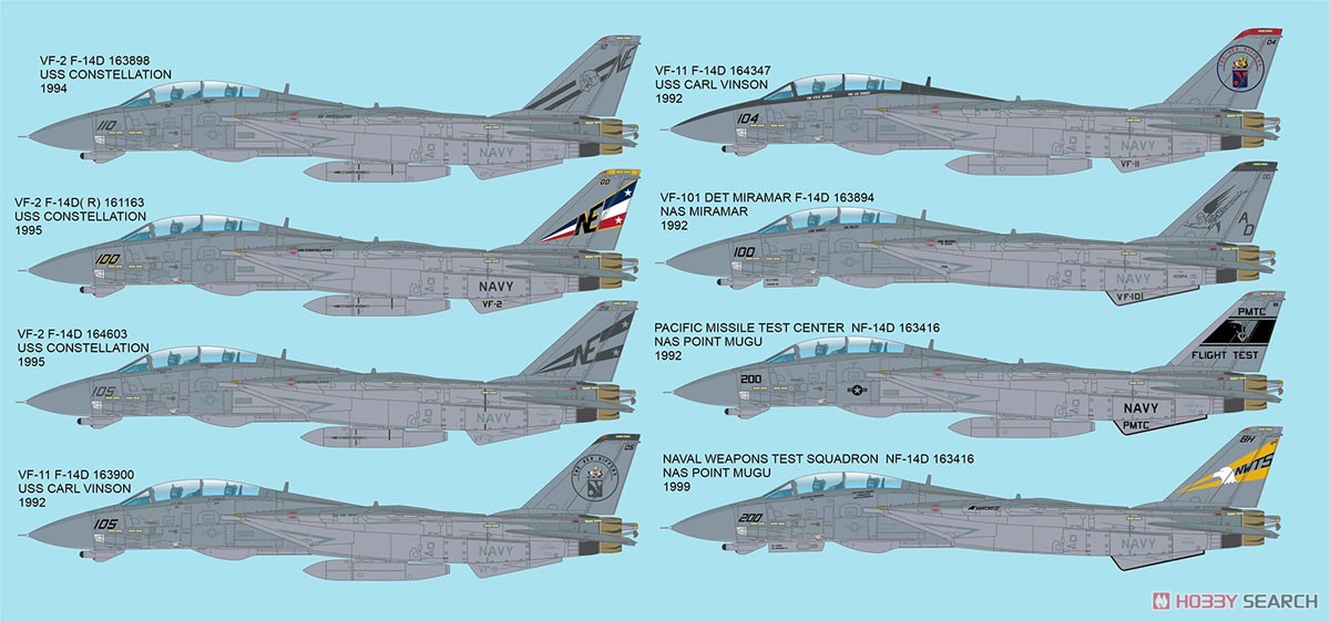 アメリカ海軍 F-14トムキャット カラー&マーキング パート10 `F-14D` (デカール) 商品画像2