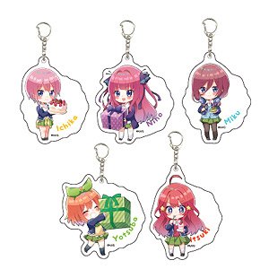 Acrylic Key Ring [The Quintessential Quintuplets] 01 Birthday Ver. Box (Mini Chara) (Set of 5) (Anime Toy)