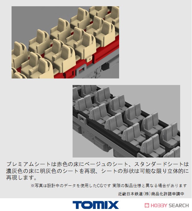 近畿日本鉄道 80000系 (ひのとり・6両編成) セット (6両セット) (鉄道模型) その他の画像4