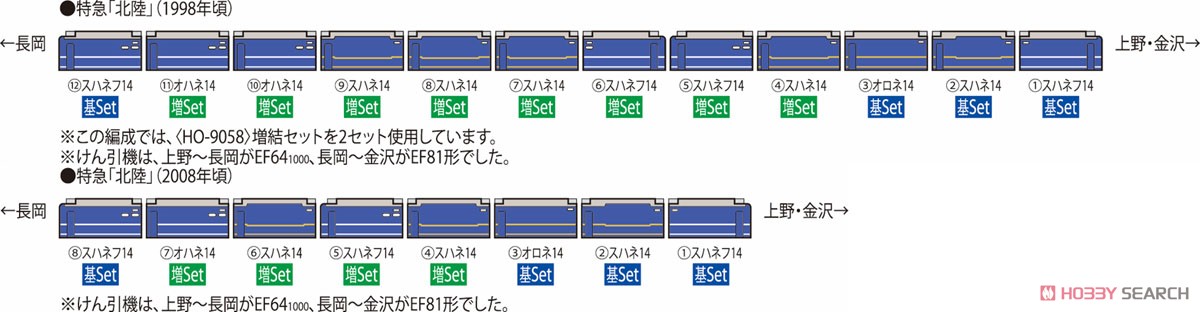 1/80(HO) J.R. Limited Express Sleeper Series 14 Type 14 `Hokuriku` Standard Set (Basic 4-Car Set) (Model Train) About item2