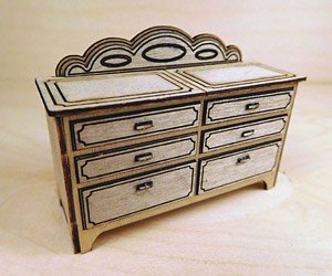 Detailed Wooden Dresser (Plastic model)