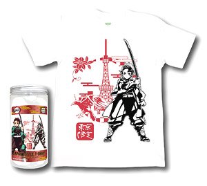 鬼滅の刃 日本限定ボトルTシャツ 東京 白 XS (キャラクターグッズ)