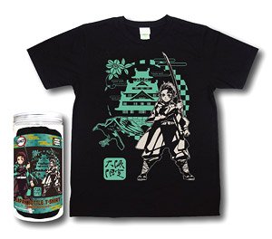 鬼滅の刃 日本限定ボトルTシャツ 大阪 黒 XS (キャラクターグッズ)