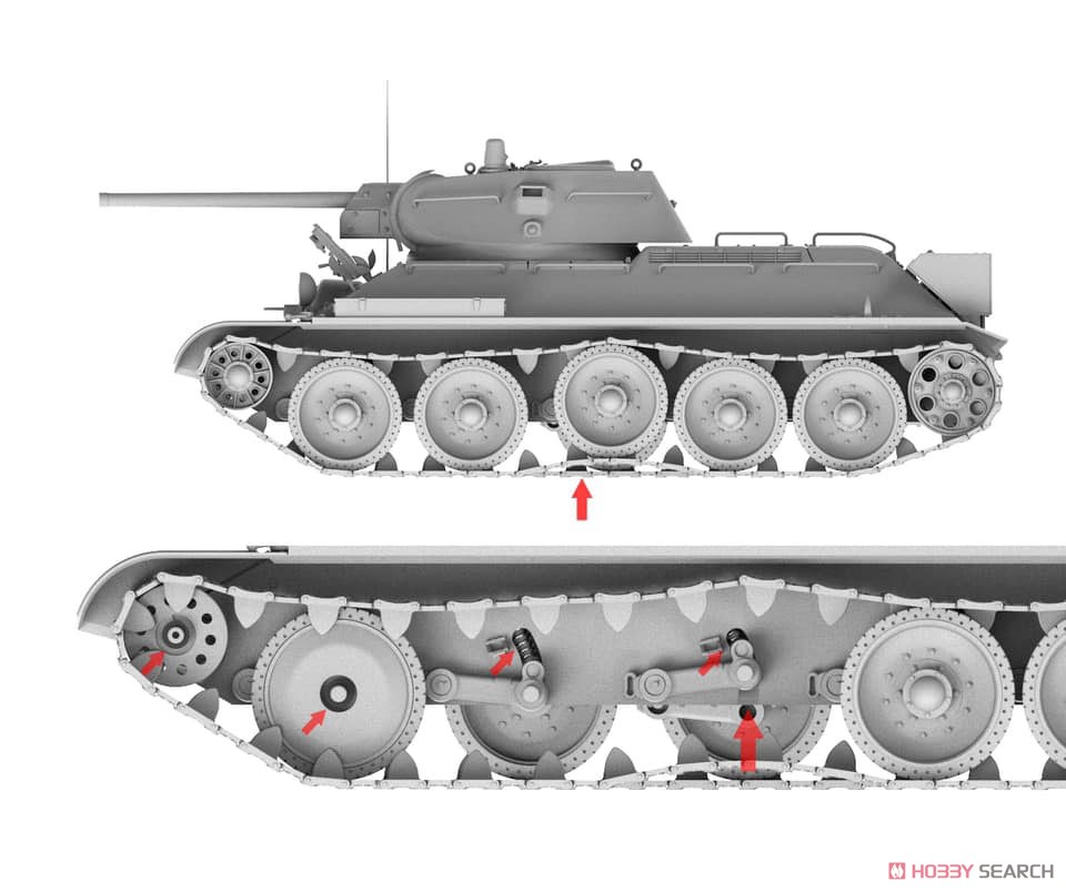 ソビエト中戦車 T34E/T34-76 (2in1) (プラモデル) その他の画像2