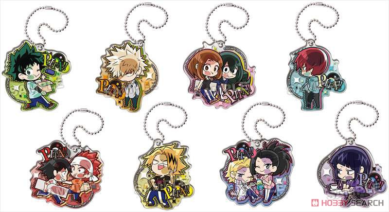 ぴた！でふぉめ 僕のヒーローアカデミア OP アクリルキーホルダー (8個セット) (キャラクターグッズ) 商品画像1