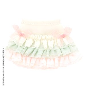 Sugar Dream PNS Osatou Ribbon Frill Skirt II (Pastel Mint x Pastel Pink) (Fashion Doll)