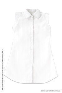 50 Sleeveless Shirt Dress (White Stripe) (Fashion Doll)