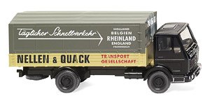 (HO) メルセデス・ベンツ NG フラットベッドローリー `Nellen & Quack` (鉄道模型)