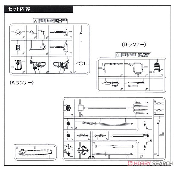 1/12 Little Armory (LD030) Zombie Hunter Set A (Plastic model) Assembly guide4