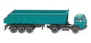 (N) Rear Tipper Dumper Truck (MB) - Water Blue (Model Train)