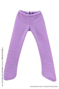 Kinoko Planet [Colorful Border Tights] (Purple) (Fashion Doll)