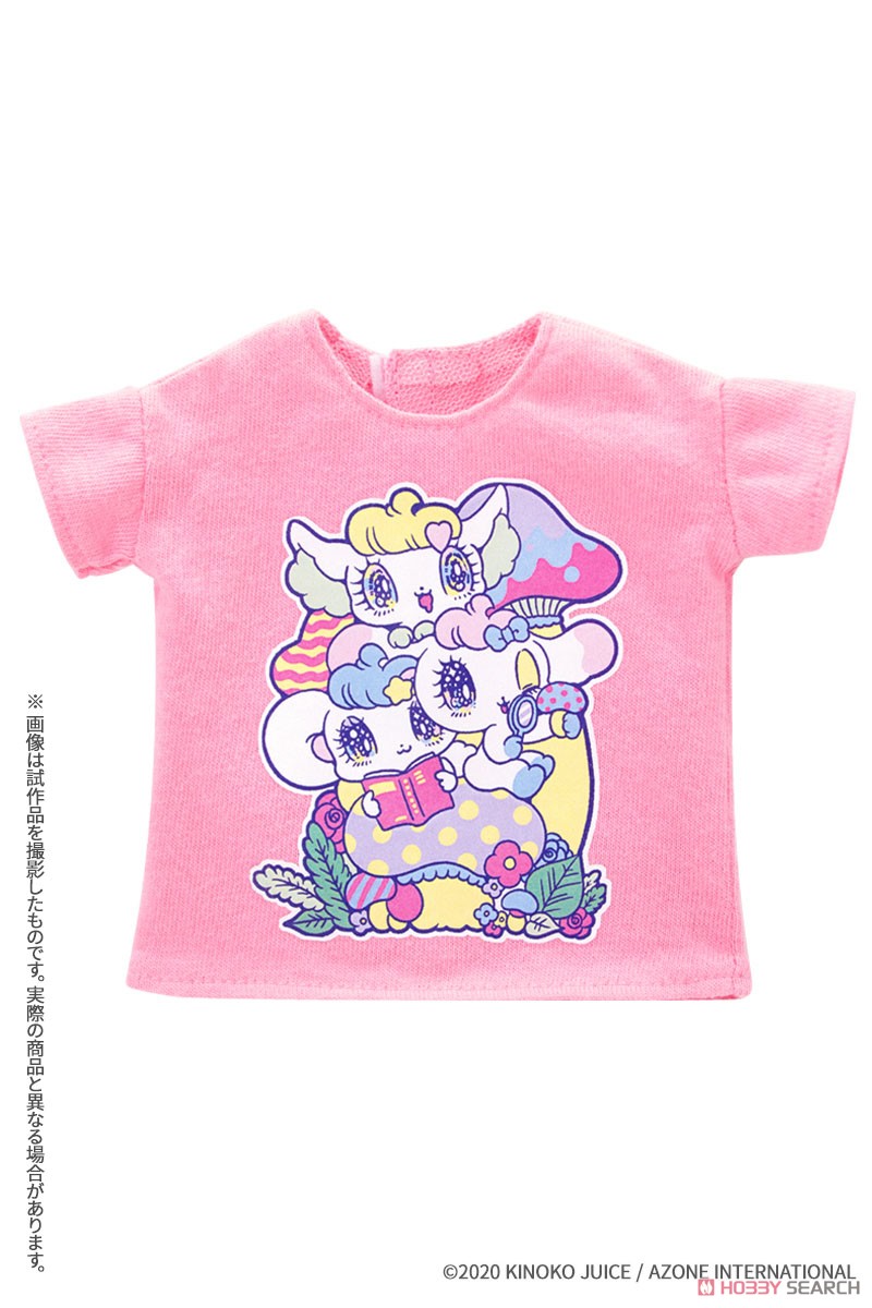 Kinoko Planet x Peropero Sparkles [Big T-shirt One-piece] (Pink) (Fashion Doll) Item picture1