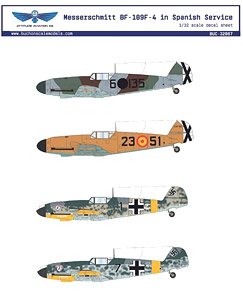 Bf109F スペイン空軍デカール (プラモデル)