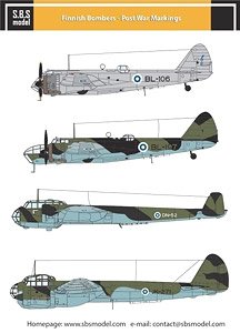 Finnish Bombers - Post War Markings (Decal)