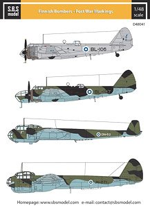 Finnish Bombers - Post War Markings (Decal)