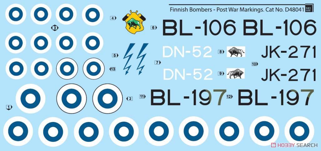 フィンランド空軍爆撃機 「大戦後」 (デカール) 商品画像1