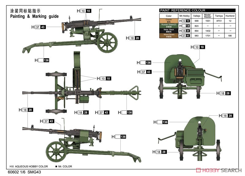 ソビエト ゴリューノフ SG-43/SGM 重機関銃 (プラモデル) 塗装1