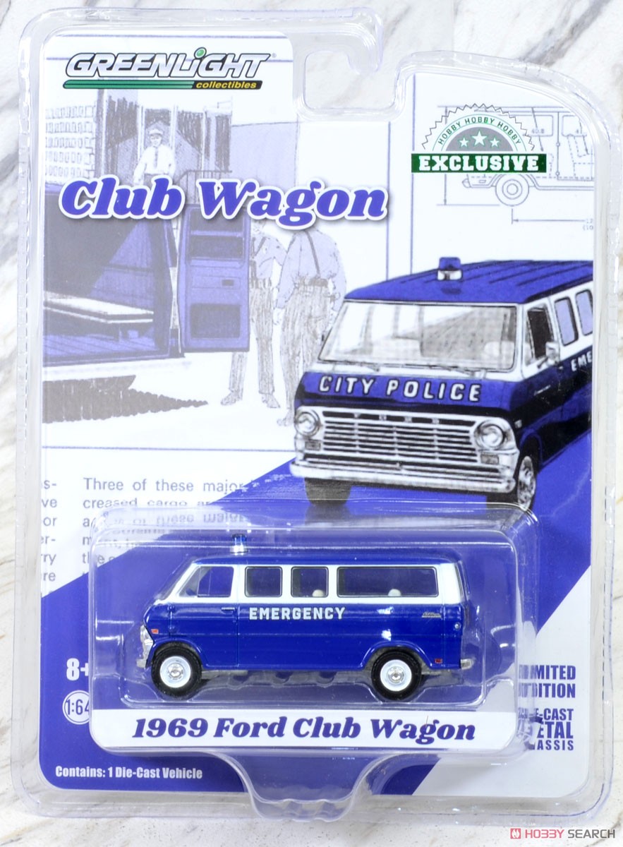 1969 Ford Club Wagon - City Police Emergency (ミニカー) パッケージ1
