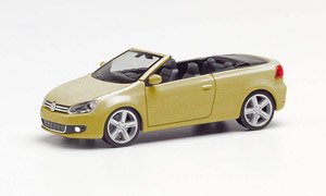 (HO) VW Golf Cabrio Gold Metallic (Model Train)