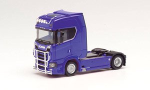 (HO) スカニア CS 20ハイルーフトレーラー with light bar and bumper ウルトラマリンブルー (鉄道模型)