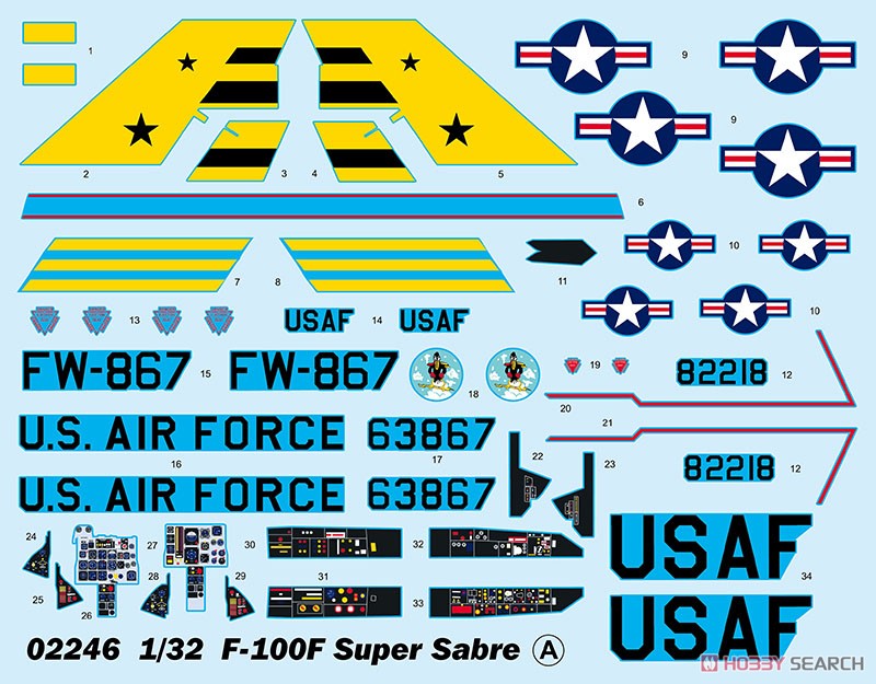 F-100F スーパーセイバー (プラモデル) その他の画像2