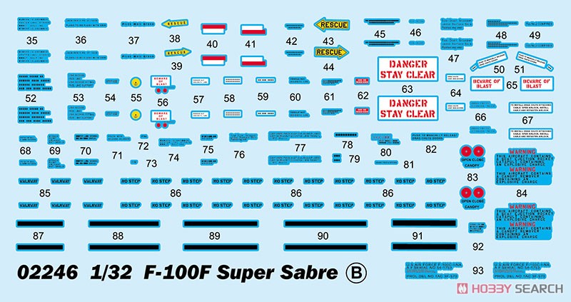 F-100F スーパーセイバー (プラモデル) その他の画像3
