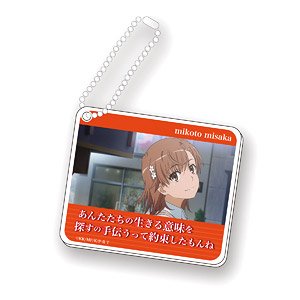 [A Certain Scientific Railgun T] Words Acrylic Mascot Mikoto Misaka (Anime Toy)