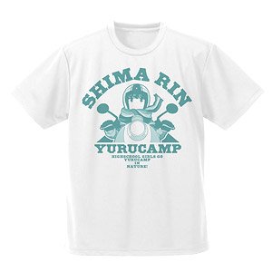 Yurucamp Rin Shima Dry T-shirts White L (Anime Toy)