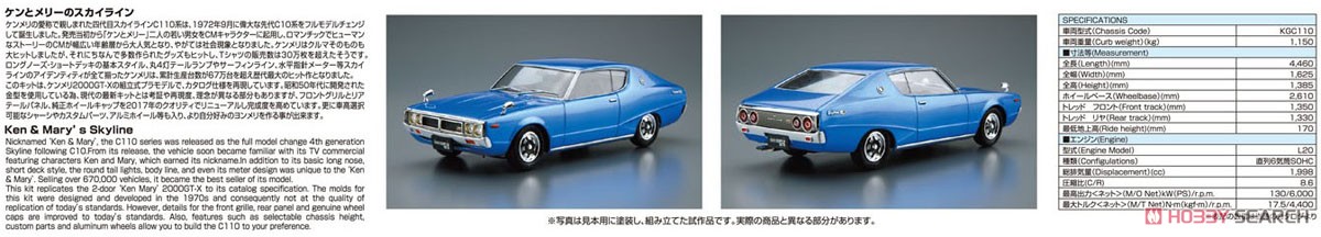 ニッサン KGC110 スカイライン HT2000GT-X `74 (プラモデル) その他の画像2