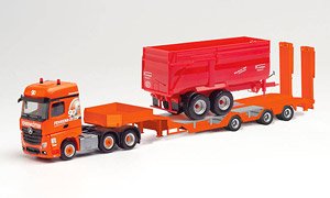 (HO) メルセデスベンツ アクトロスビッグスペース18 2.5 6x2 セミ低床トレーラー `Fehrenkotter` (MB Actros BS) (鉄道模型)