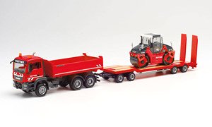 (HO) MAN TGS M construction tipper with ハムロードローラー `Kutter HTS` (鉄道模型)