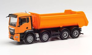 (HO) MAN TGS NN Dump Truck 4-axle Orange (Model Train)