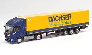 (HO) Iveco Stralis NP 冷蔵ボックストレーラー `Dachser Food Logistic` (鉄道模型)