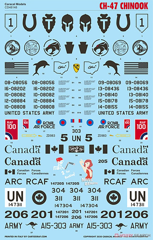 CH-47 チヌーク用 デカール (デカール) 商品画像1