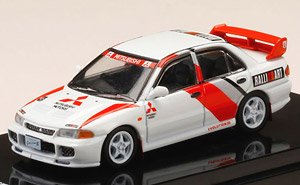 三菱 LANCER GSR EVOLUTION III with ラリーデカール スコーティアホワイト (ミニカー)