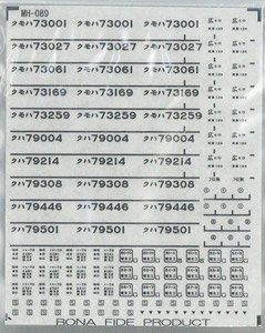 1/80(HO) Instant Lettering for Type 73 Kabe Line (1) (Model Train)