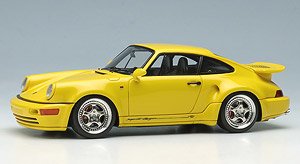Porsche 911 (964) Turbo S Light Weight 1992 Speed Yellow (Black / Yellow Interior) (Diecast Car)