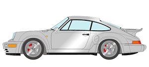 Porsche 911 (964) Turbo S Light Weight 1992 Silver (Black / Red Interior) (Diecast Car)