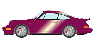 Porsche 911 (964) Turbo S Light Weight 1992 Amethyst Metallic (Black / Gray Interior) (Diecast Car)
