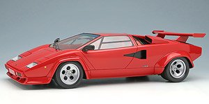 Lamborghini Countach LP400S 1980 (Series 2) with Rear Wing Red (Tobacco Interior) (Diecast Car)