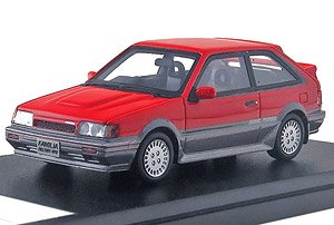 MAZDA FAMILIA FULL TIME 4WD GT-X (1985) ピュアレッド / ラスターシルバーM (ミニカー)