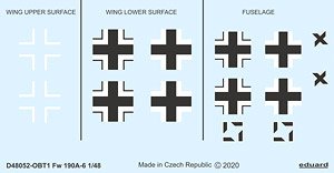 Fw190A-6 国籍マークデカール (エデュアルド用) (デカール)