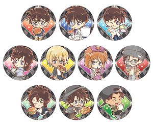 Detective Conan Trading Can Badge Junk SD (Set of 10) (Anime Toy)