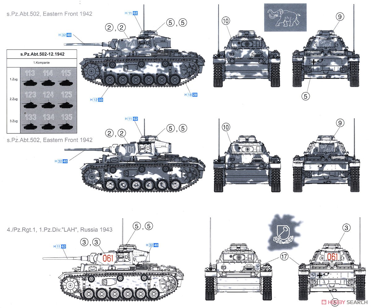 WW.II ドイツ軍 III号戦車L型 第502重戦車大隊 レニングラード 1942/43 NEOスマートキット (プラモデル) 塗装2