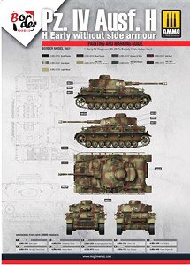 Camouflaged Masking Sheet for Pz.IV Ausf.H H Early without Side Armour H Early Pz Regiment 26. 26 Pz Dv. july 1944, Italian Front (Plastic model)